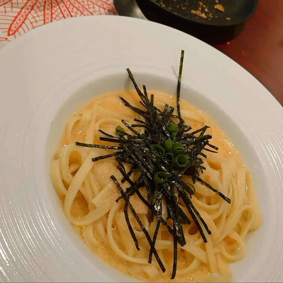 墨絵さんランチ🎵伝説の「明太子パスタ」。満を持して平日限定で、復活です！|れいちゃんさん