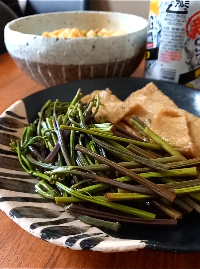 じゃこ天わらび煮|まりおさん