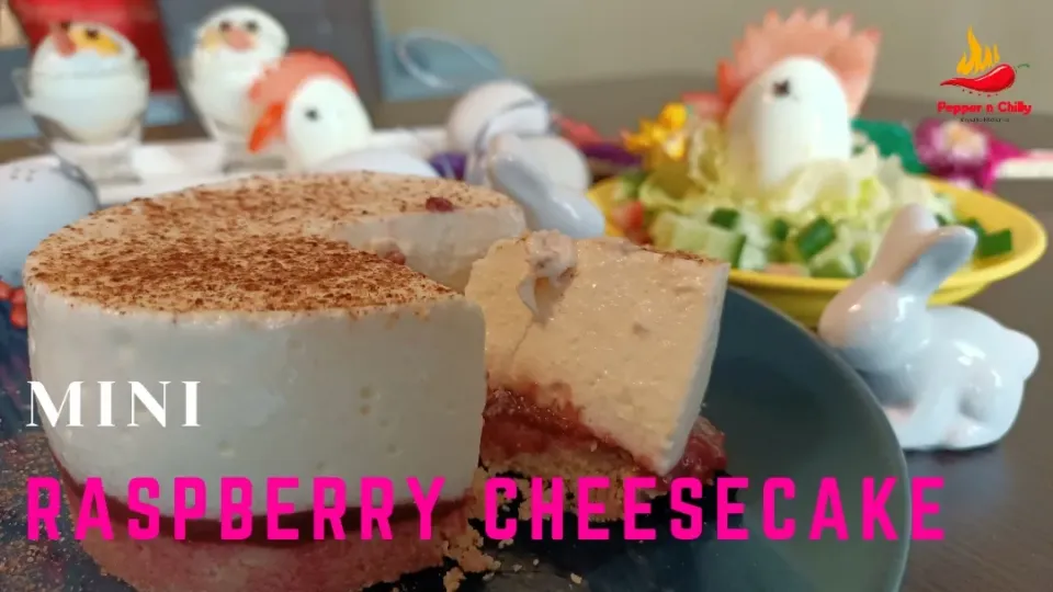 No-Bake mini Raspberry Cheesecake|Pepper n Chillyさん