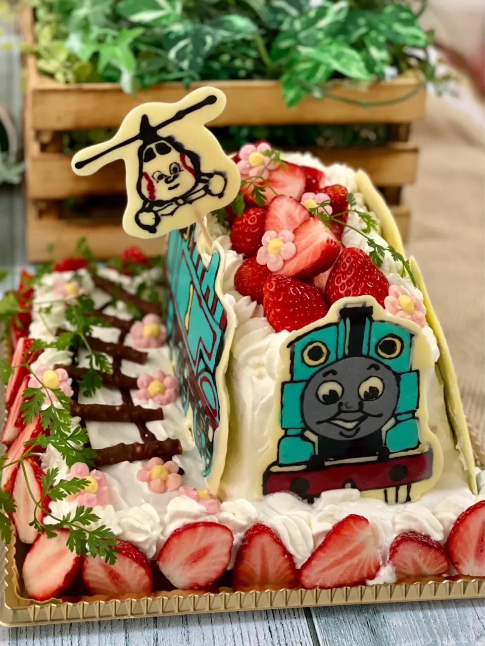 トーマスケーキ|富士子🍒🐰🍓さん