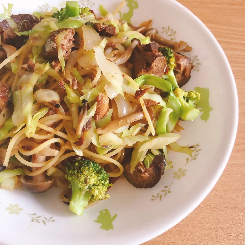 サバ味噌と春野菜のパスタ|みぃさん