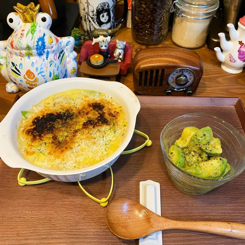 ・グラタン・アボカドの和えもの|まぁちゃんさん