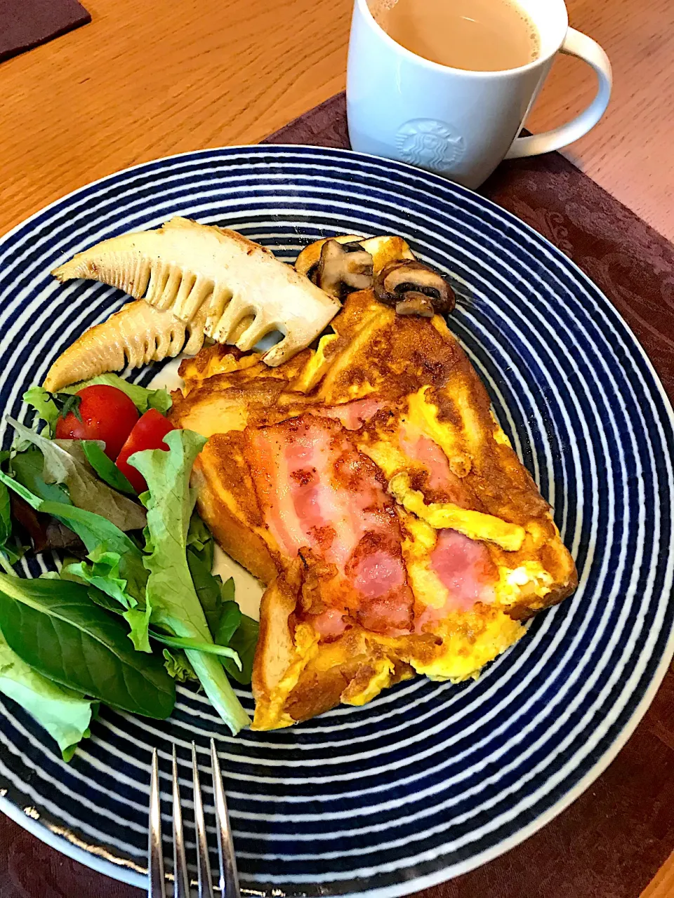 食パンクロックムッシュの朝ごはん|sobacoさん