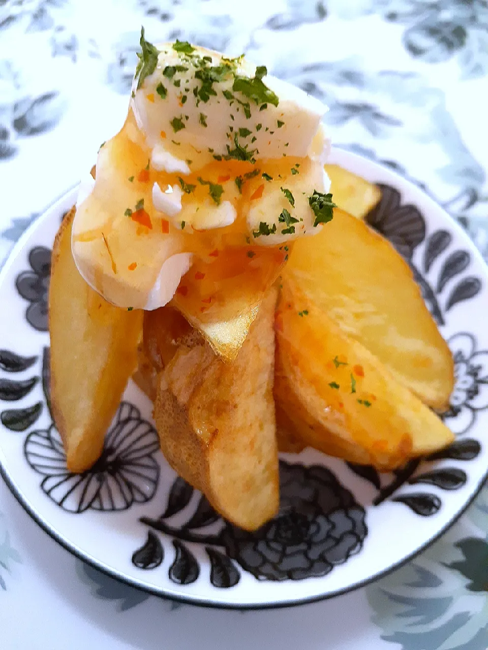 アイさんの料理 フライド新じゃがのスイチリクリチに、流氷ドラフト😋🍻💕✨|@きなこさん