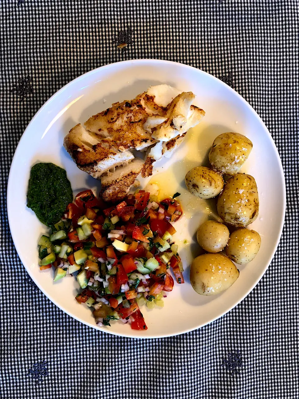 Cod with salsa verde, and browned butter|Everyday normal guyさん