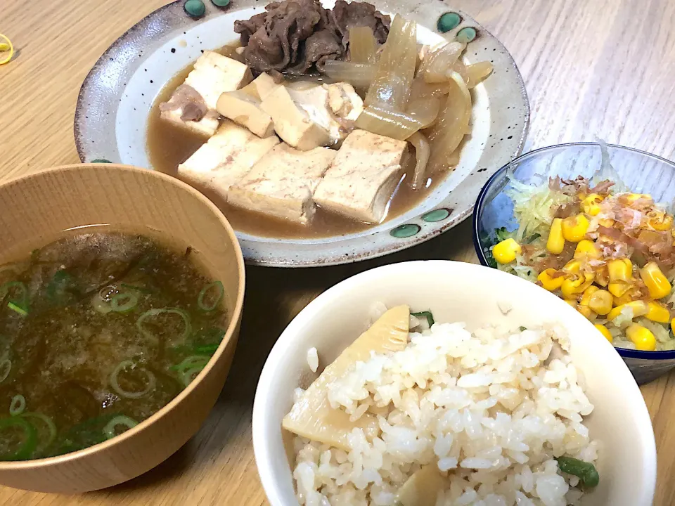 肉豆腐✨たけのこごはん🍚|さおりさん