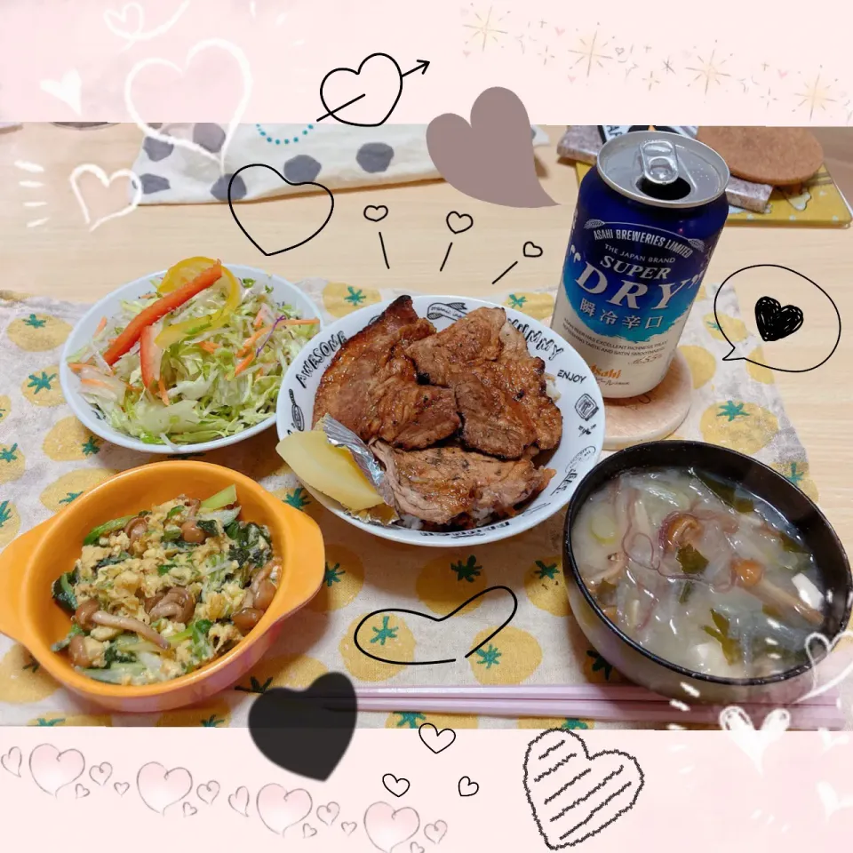 Snapdishの料理写真:４／４ ｓｕｎ 晩ごはん🍴＊○°|rinaronarさん