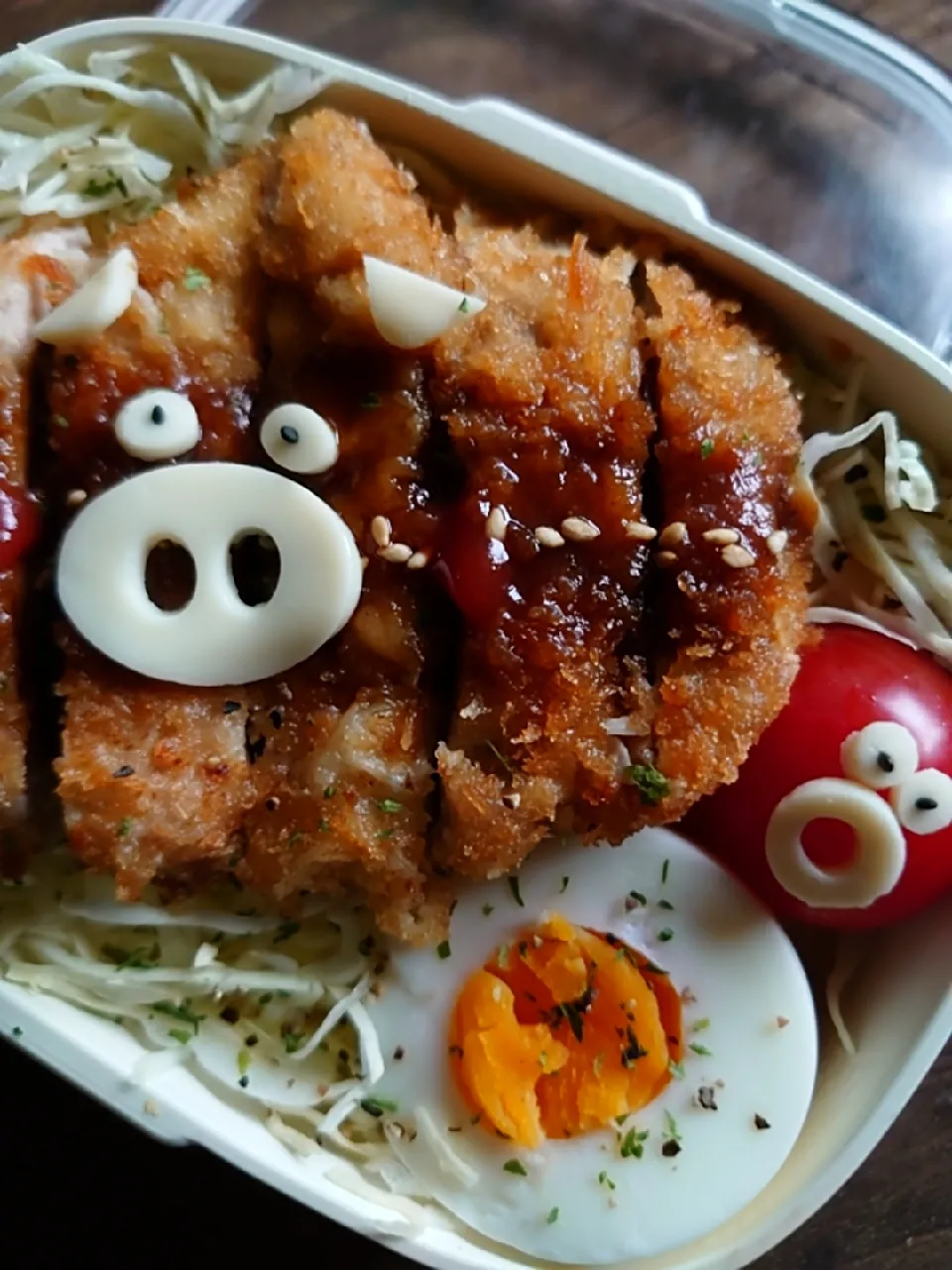 漢の…長女用トンカツ弁当|ᵏᵒᵘさん