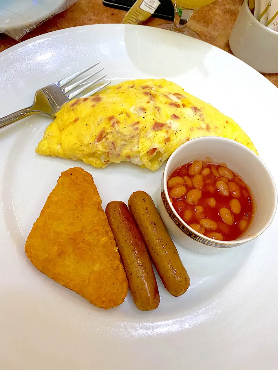 Egg,sausage,beans,potato crocche|Kraffaeleさん