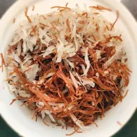 Grated Coconut Vermicelli coated with sugar🤤🤤|Witvickyさん