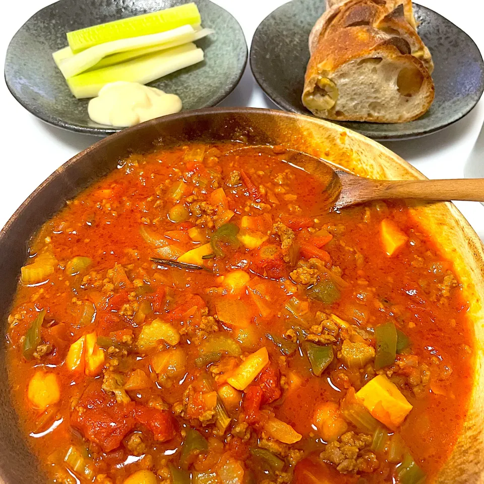 Snapdishの料理写真:chili beans soup|Masamiさん