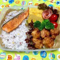 Snapdishの料理写真:中学生部活弁当|pink penguinさん