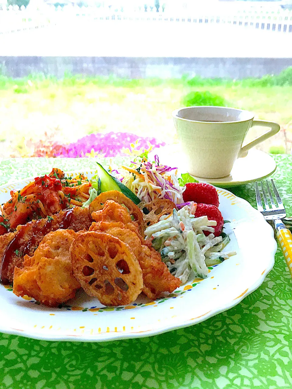 サミカさんの料理 クリスピーチキンとアラビアータパスタのワンプレートランチ🍽|サミカさん