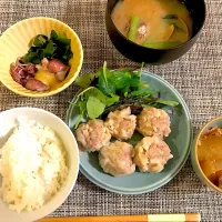 Snapdishの料理写真:シュウマイ定食|おーたけさん