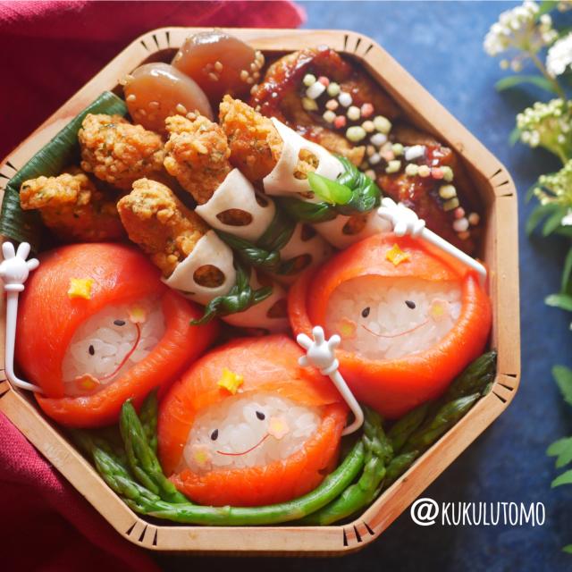 サーモン忍者卍おにぎり弁当 Kukulutomo 𓎪 𓎩 𐩢𐩺𓎪 Snapdish スナップディッシュ Id Rzj9ba