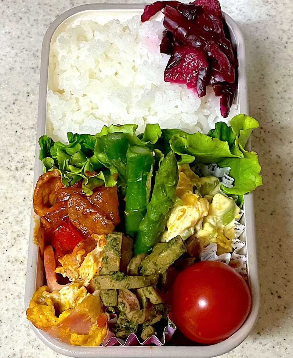 Snapdishの料理写真:豚肉のケチャップ煮弁当|besさん