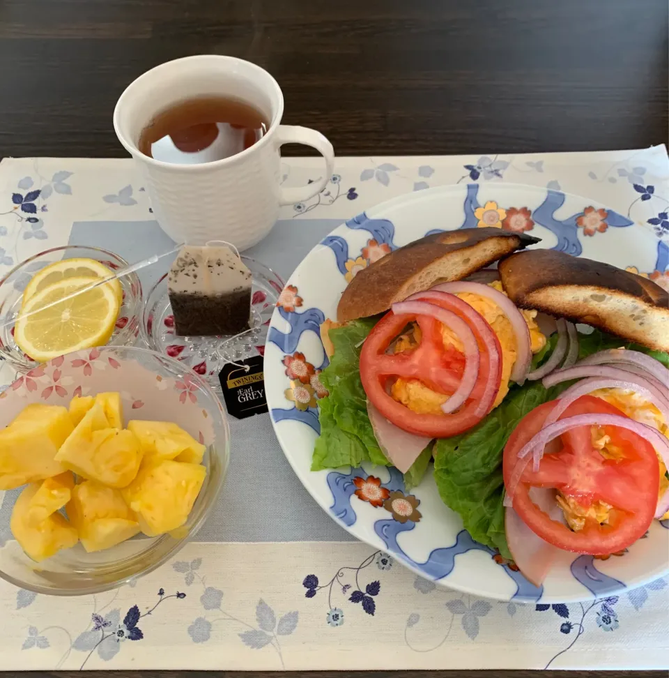 少し焦げたけど💦フォッカッチャの朝食❣️|tamemitiさん