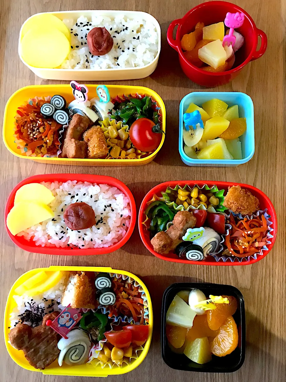 2歳児&小1男子&小4女子弁当|ちぃさん