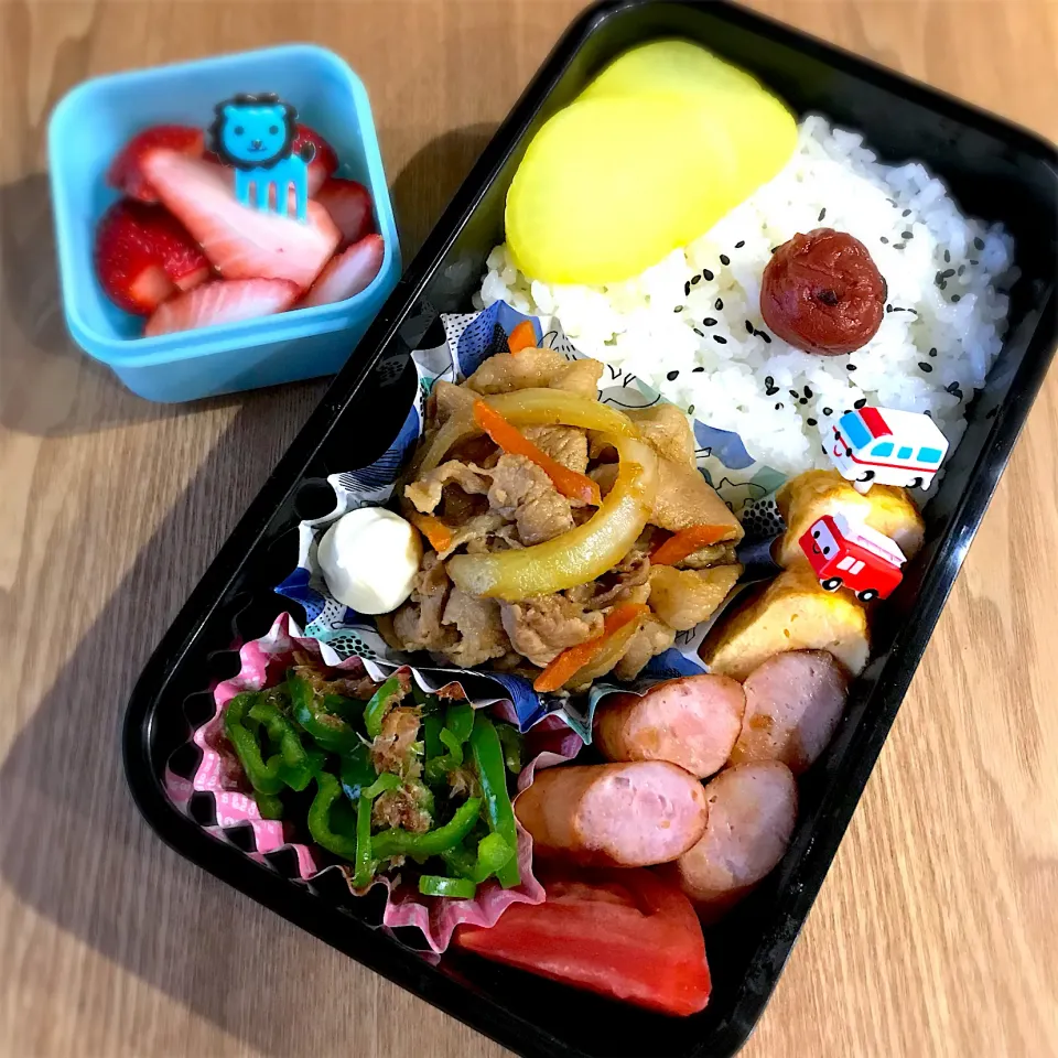 小1男子弁当  2021/4/5|ちぃさん