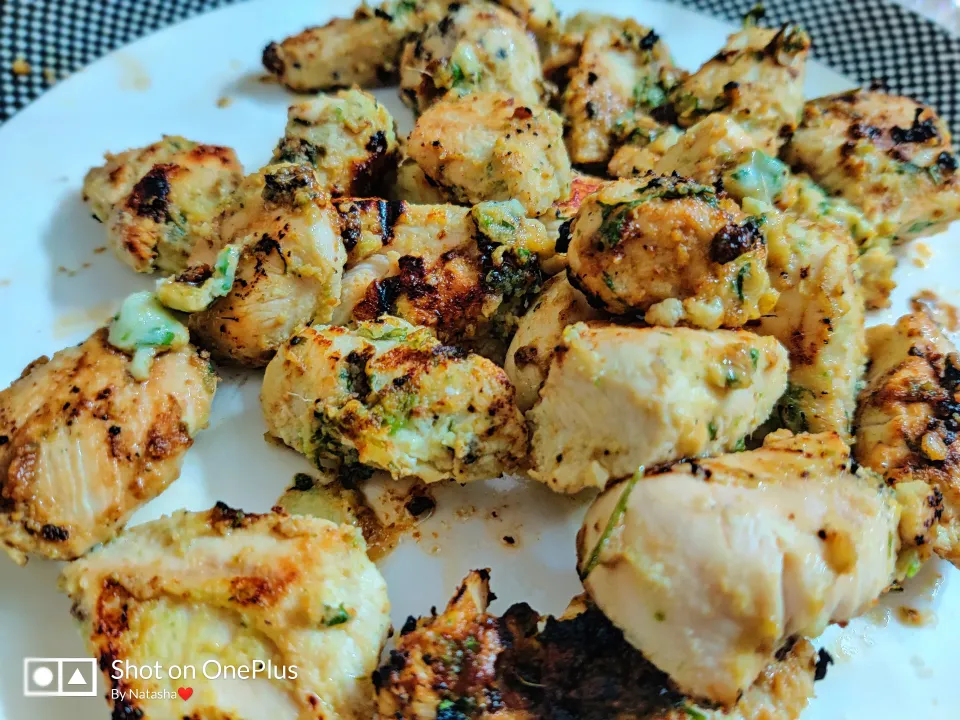 Snapdishの料理写真:Chicken malai tikka❤️|Natashaさん