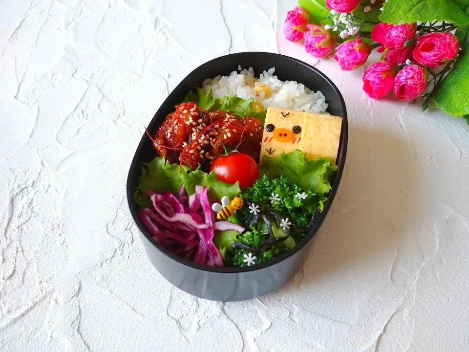 ヤンニョムチキン弁当|よよちさん