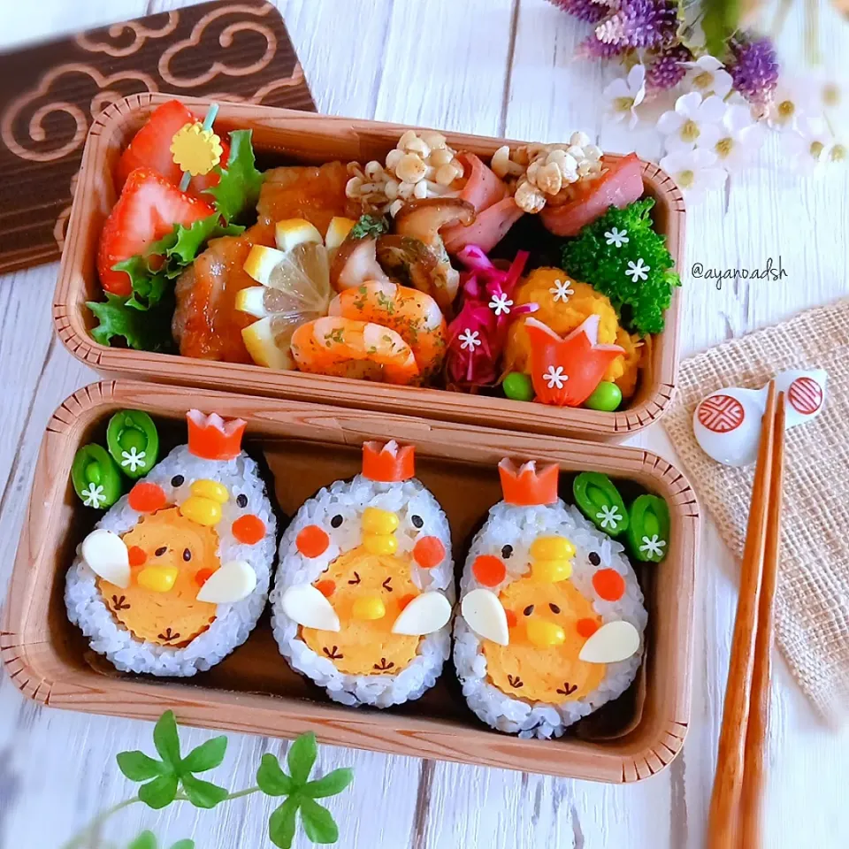 🐔🐤親子たまご海苔巻き弁当🐔🐤|ayano.adshさん