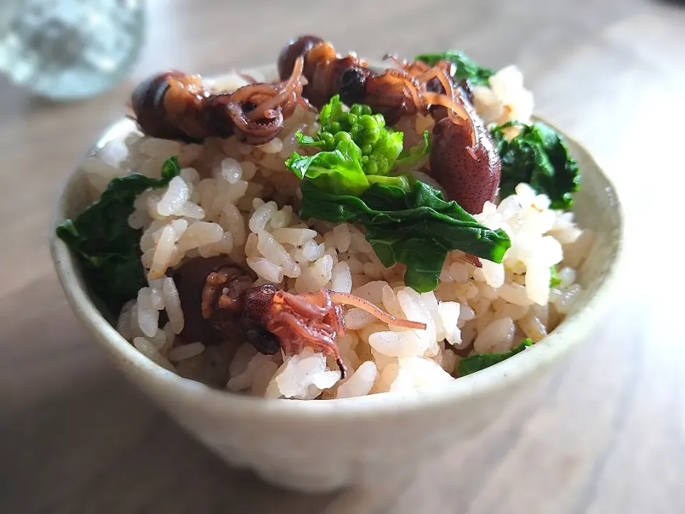 ほたるいかと菜の花ご飯|古尾谷りかこさん