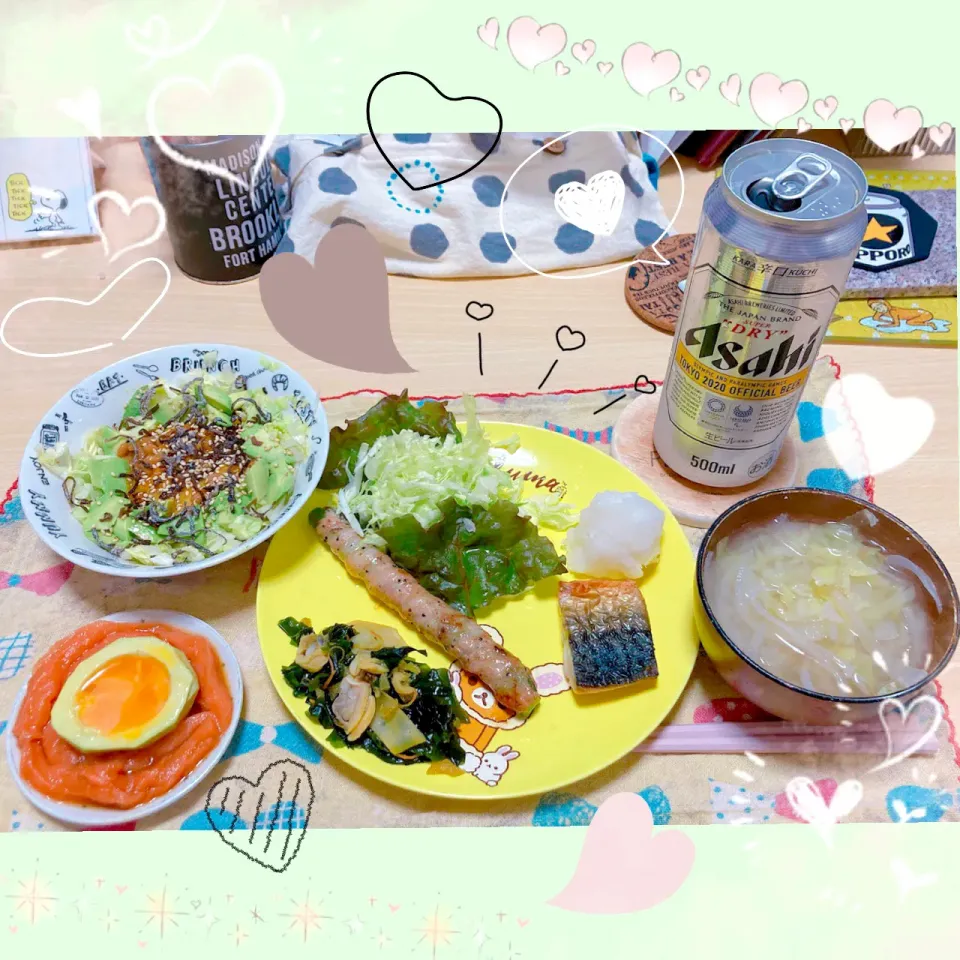 Snapdishの料理写真:４／９ ｆｒｉ 晩ごはん🍴＊○°|rinaronarさん