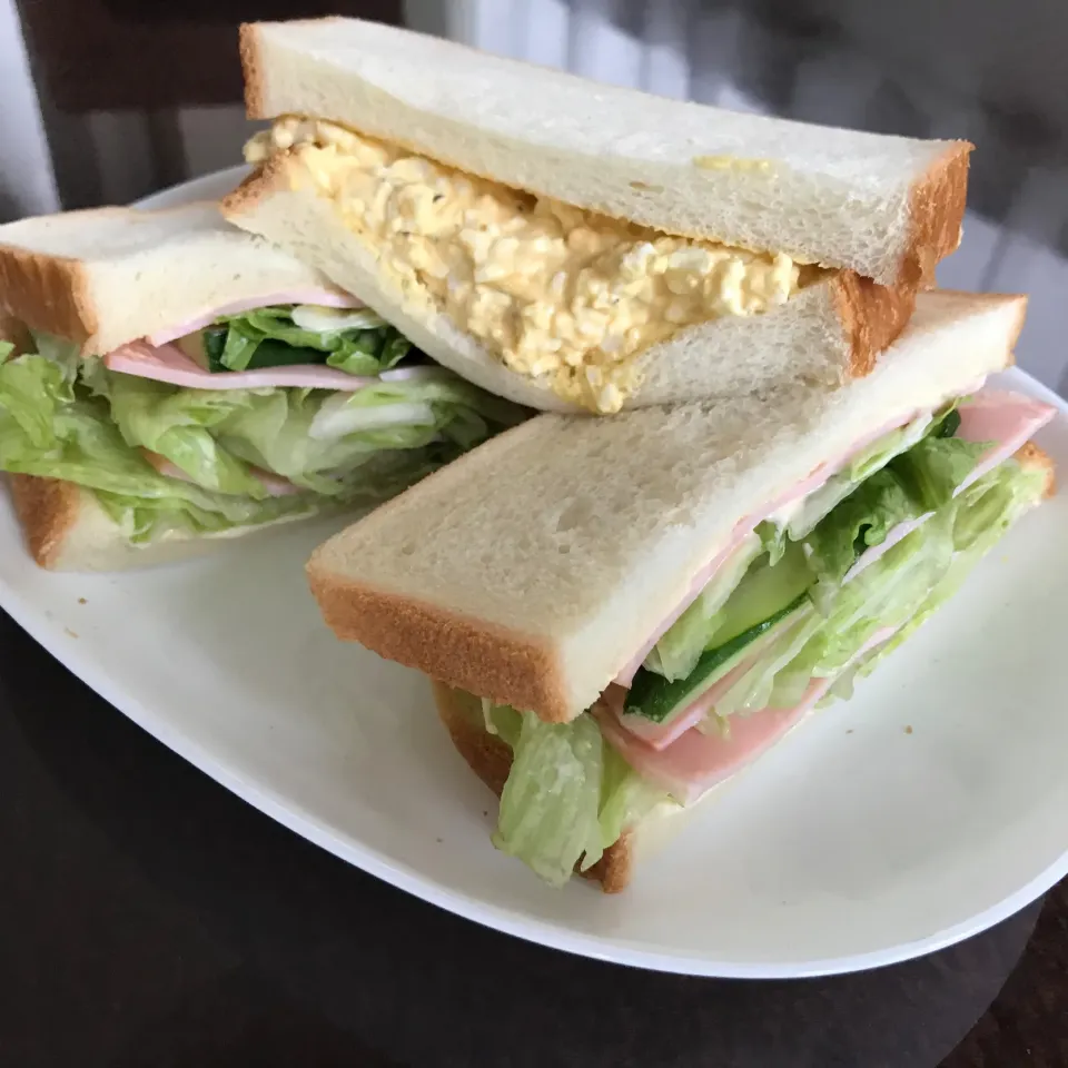 🥪たまごサンド、ハムレタスサンド|純さん