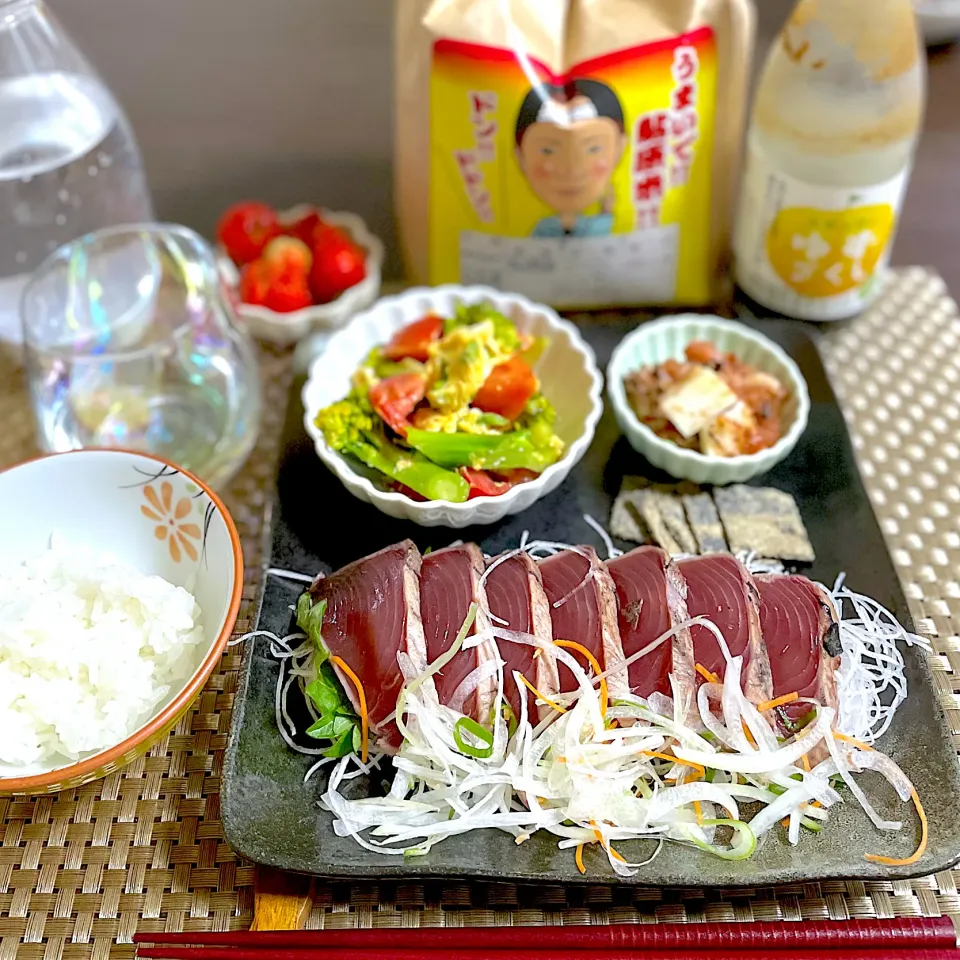 4/10晩ご飯：鰹のたたき|ななみんさん