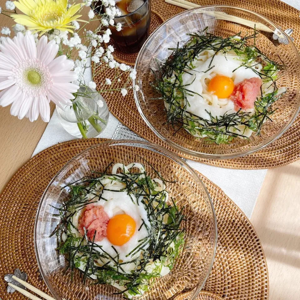 4/11❤︎休日ランチ🍃
・冷やしとろろ明太子うどん|Makinsさん