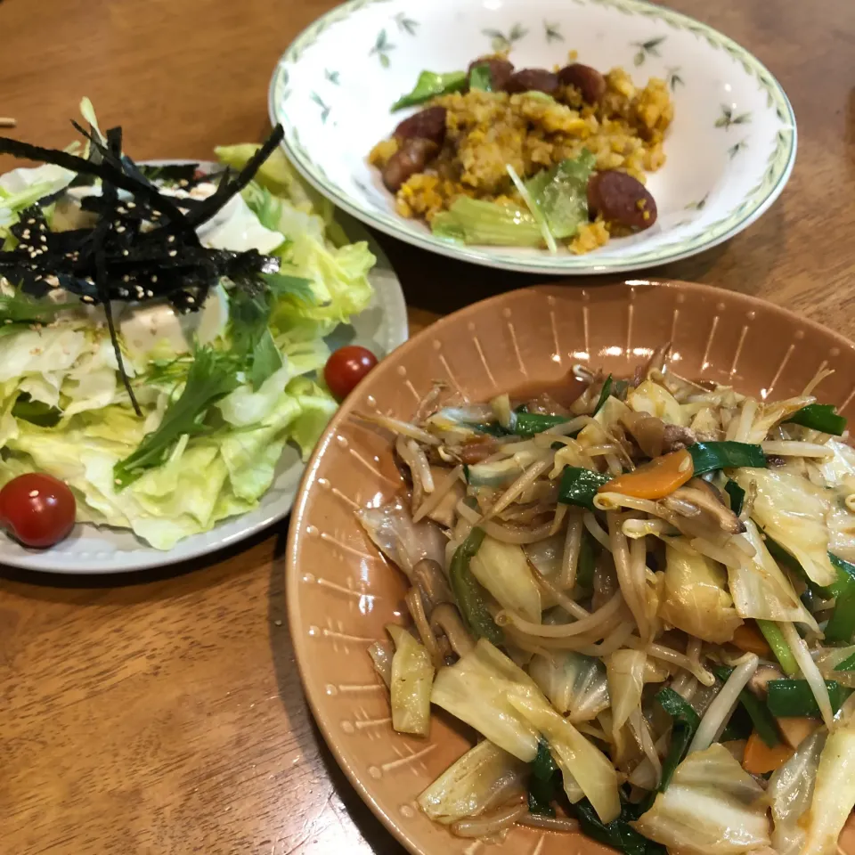 今日の晩ご飯　旦那作バージョン|トントンさん