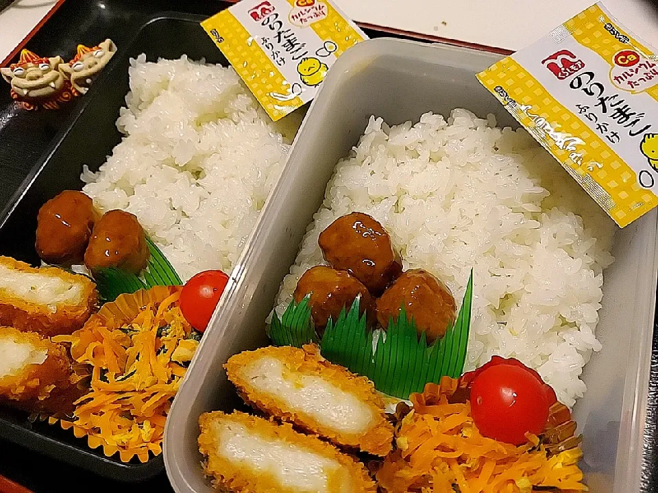 夫弁当、息子弁当|みどりさん