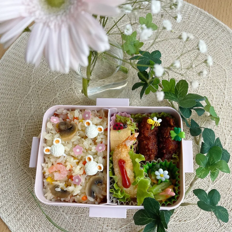 4/12❤︎娘の海老ピラフ🦐お弁当❤︎|Makinsさん