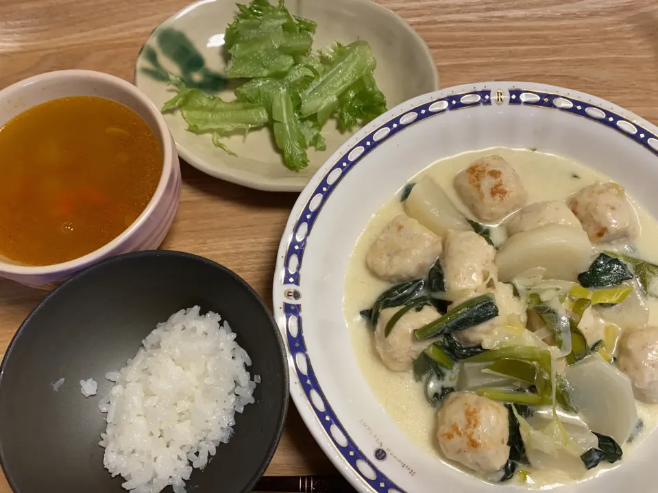 鶏団子とカブのクリーム煮|あきさん