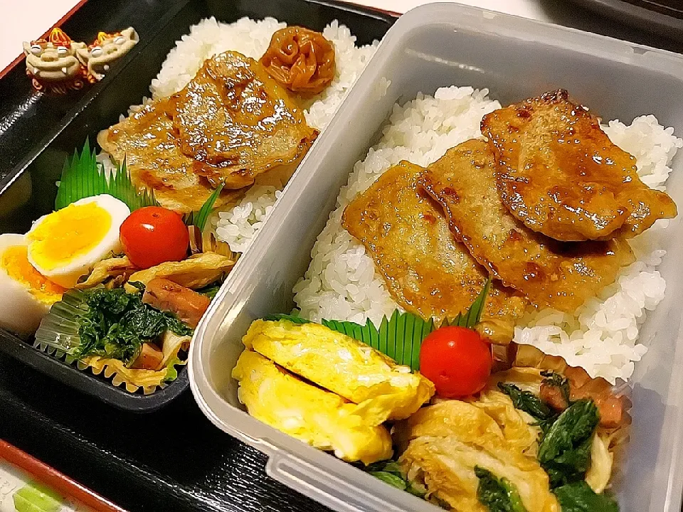 夫弁当、息子弁当|みどりさん