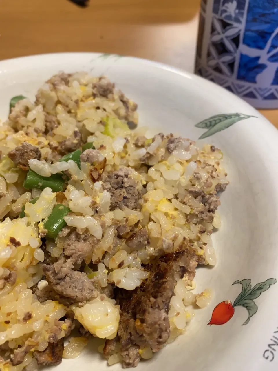 朝ごはん イワシとインゲンの炒飯|あきさん