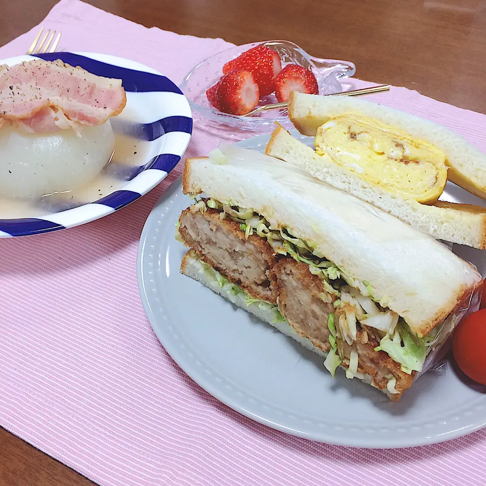 サンド2種と新たまねぎ🥪|waiwaiさん