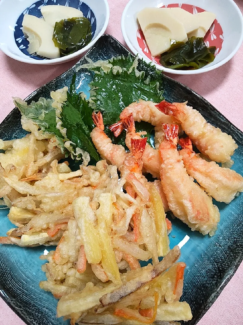 ☆今日の晩ごはん☆　天ぷら　筍の煮物|hamamaさん