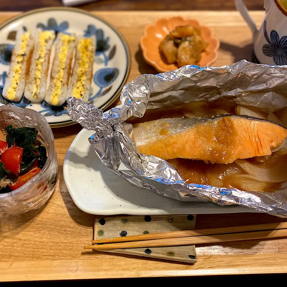 鮭のホイル焼き味噌バター風味|なつこさん