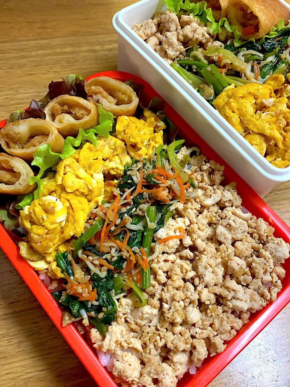 鶏そぼろ三色弁当|まっきんさん