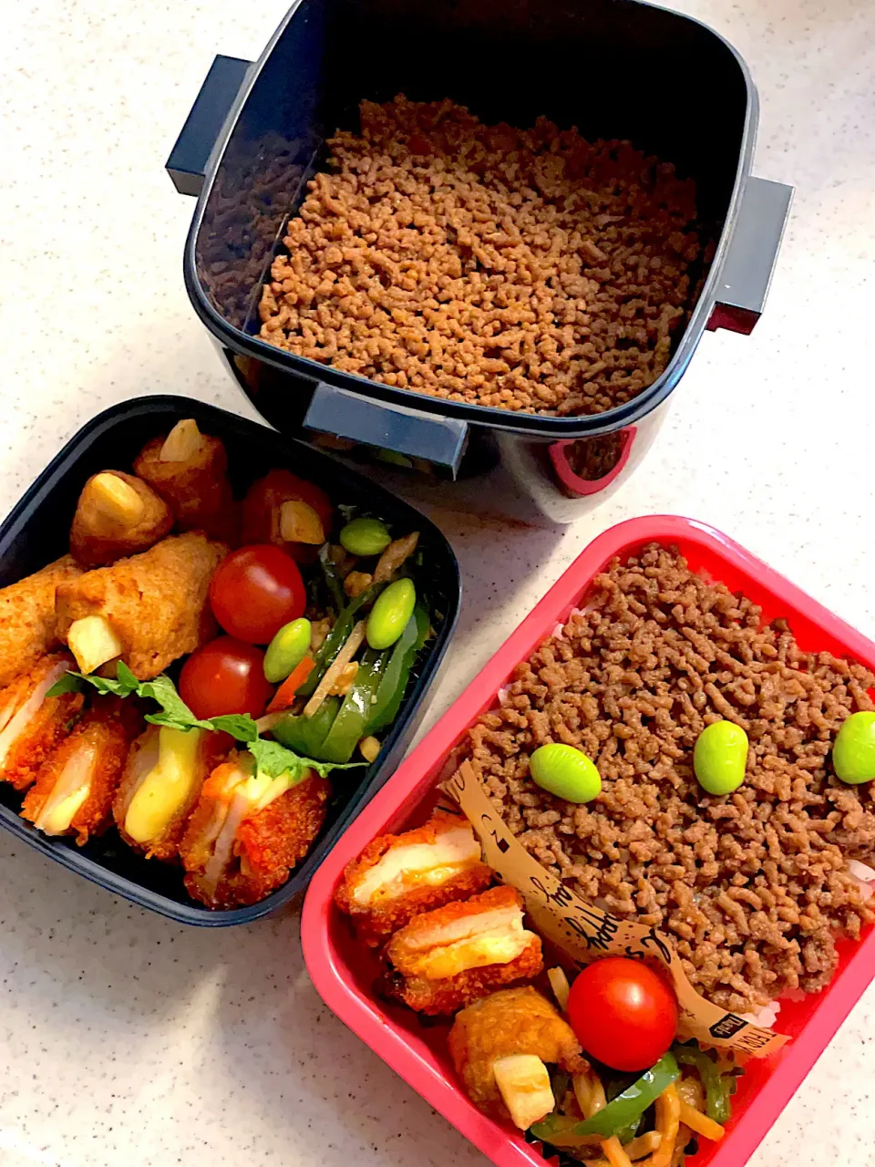 女子高生と男子高生のお弁当|料理嫌いなおかあさんさん