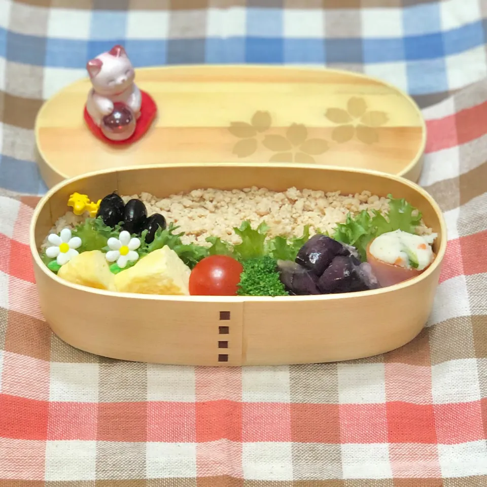 鶏そぼろ☘の❤️ちゃんお弁当　3/12金|sweet homeさん