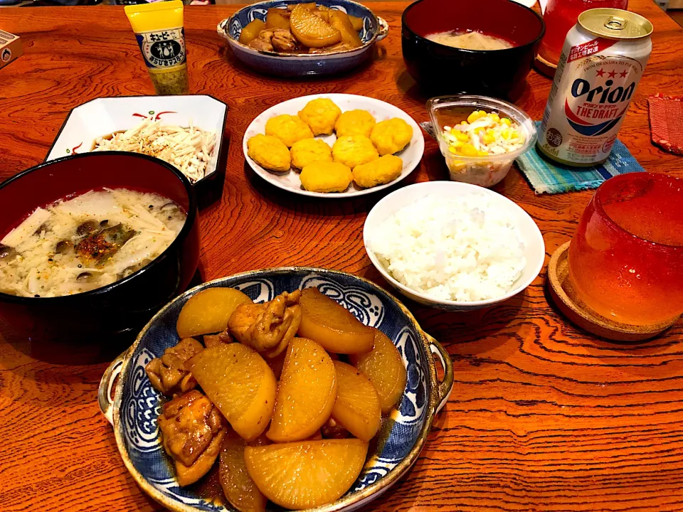 鶏大根のさっぱり煮、チキンナゲット😋|すかラインさん