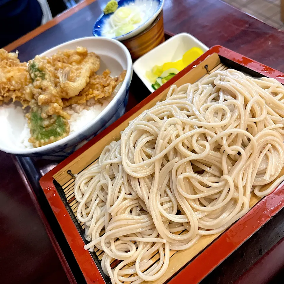 天丼ともりそばセット@相馬屋(月島)|塩豚骨さん