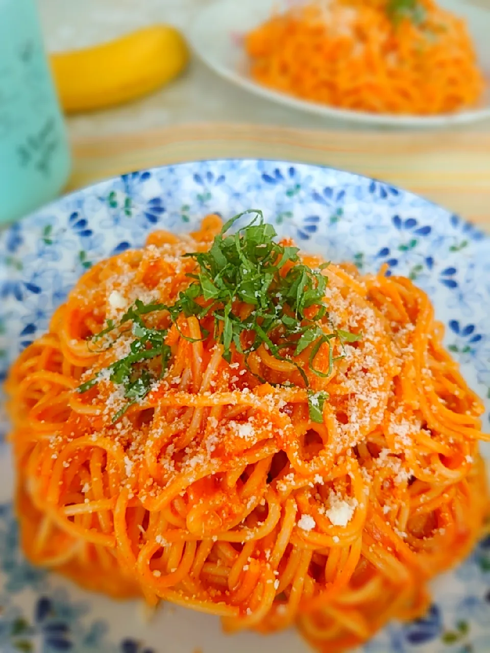 早いランチはアラビアータ風パスタ🍝|🍒ふみりん🍒さん