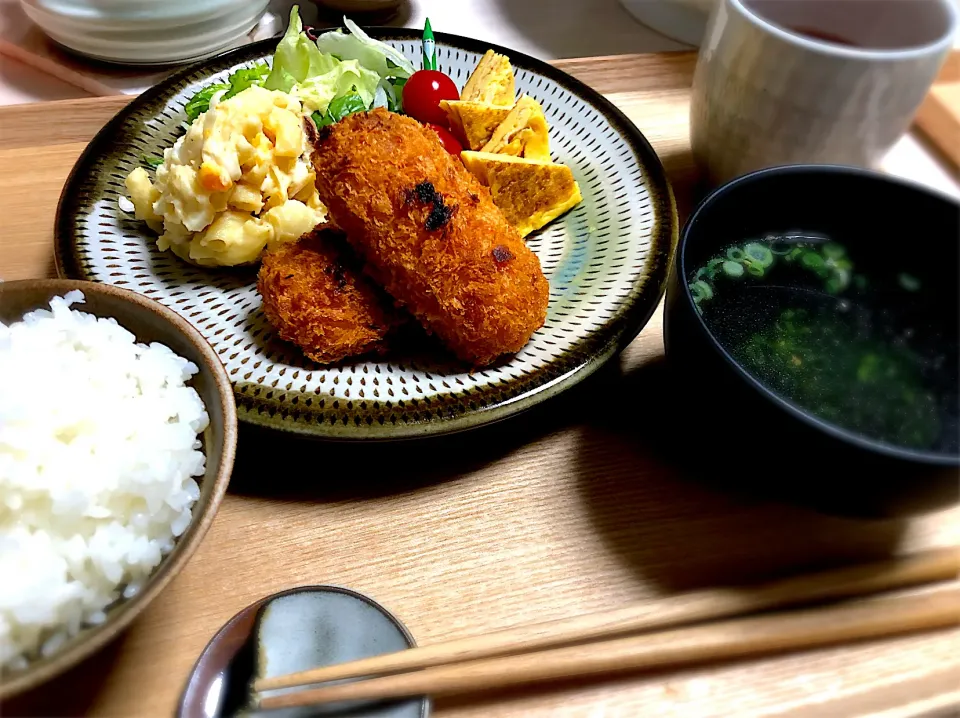 カニクリームコロッケ定食|けんママさん