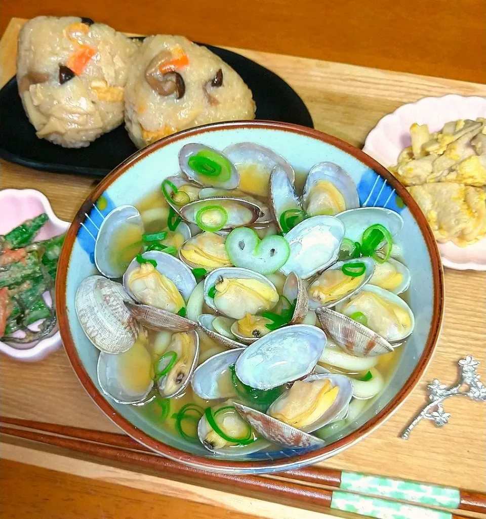 Snapdishの料理写真:あさりうどん🐚|とししいたけさん