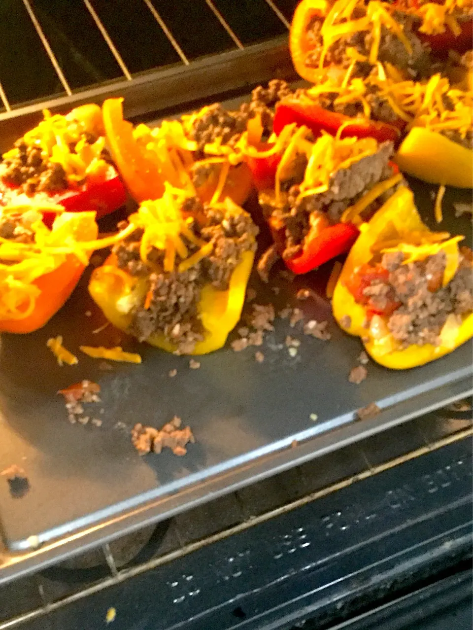 Snapdishの料理写真:Homemade no guilt nachos called “stuffed peppers”|ninja kittyさん