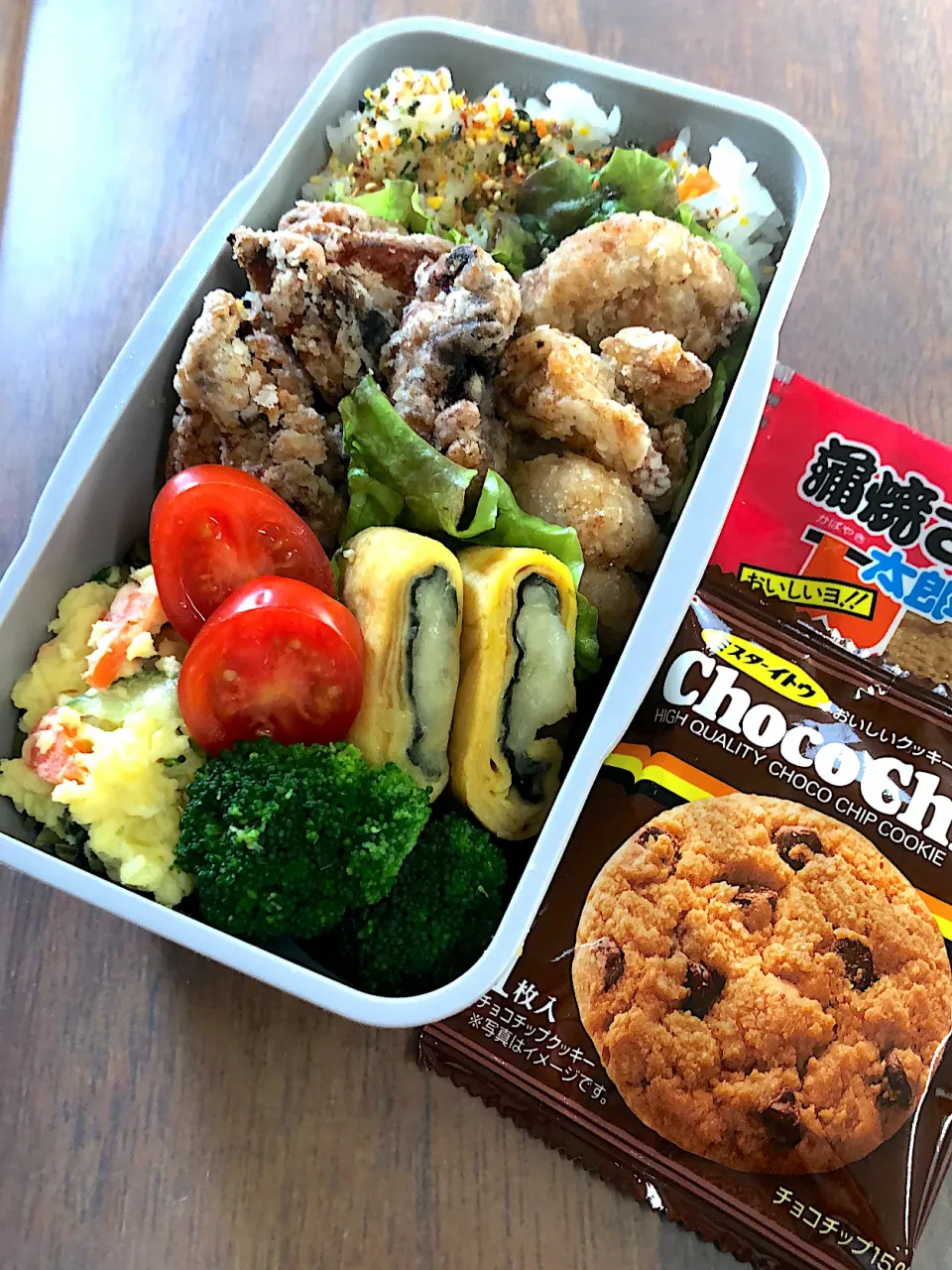 Snapdishの料理写真:R3、4/16㈮     ❁¨̮2種の唐揚げ弁当。|hamakoさん